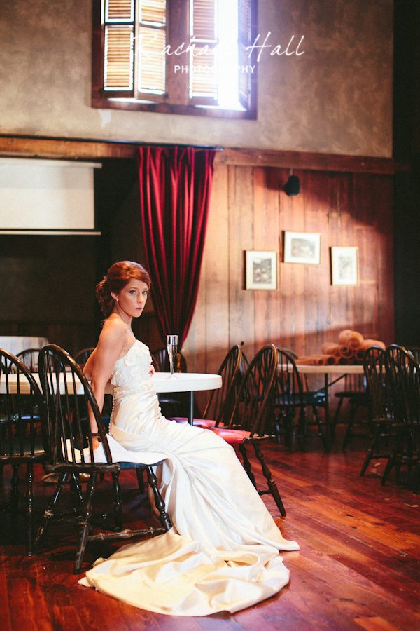 Welfare Cafe and Goat Barn Bridal Portrait